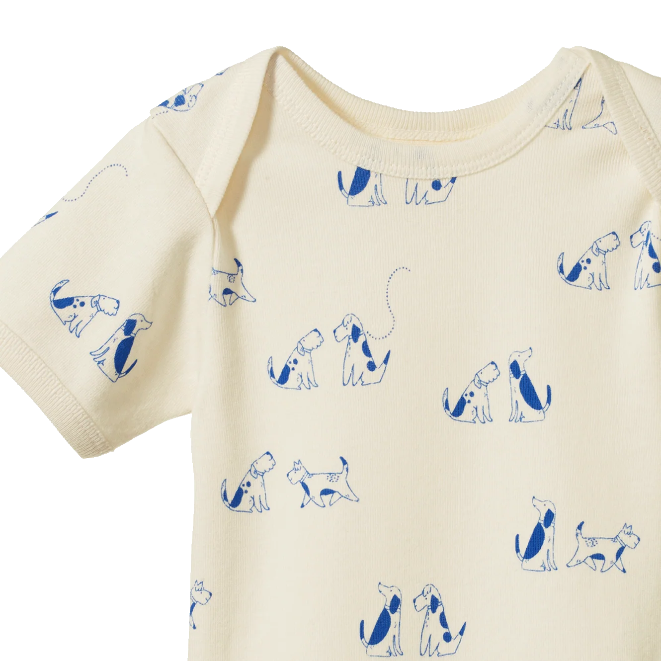 Short Sleeve Bodysuit - Dog Walk Print