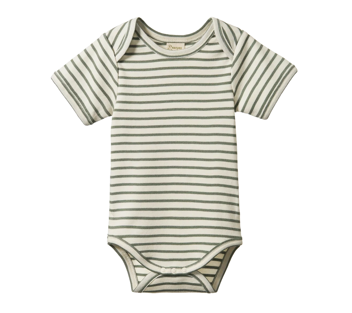 Short Sleeve Bodysuit - Nettle Sailor Stripe