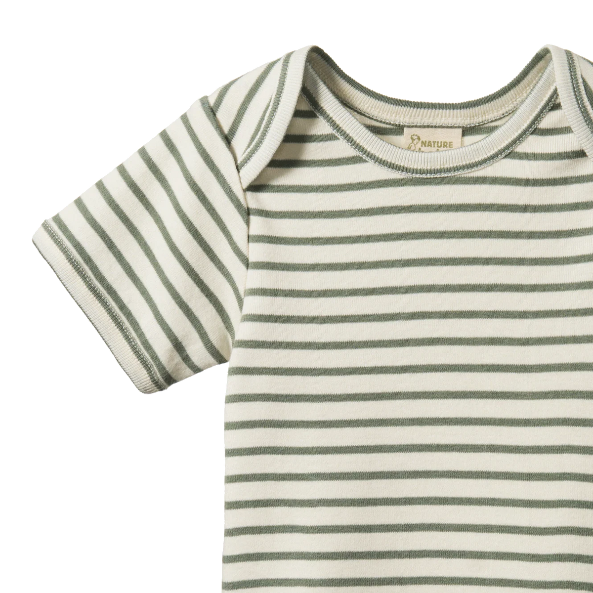 Short Sleeve Bodysuit - Nettle Sailor Stripe