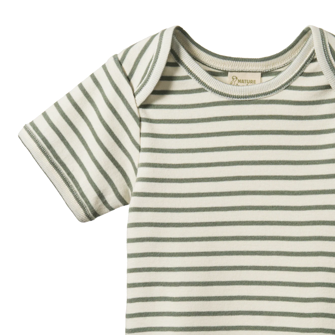 Short Sleeve Bodysuit - Nettle Sailor Stripe