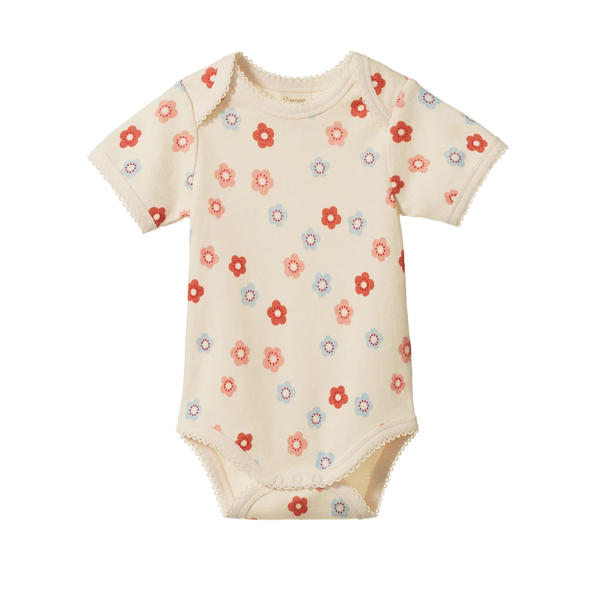 Short Sleeve Bodysuit - Petite Flora Stamp Print