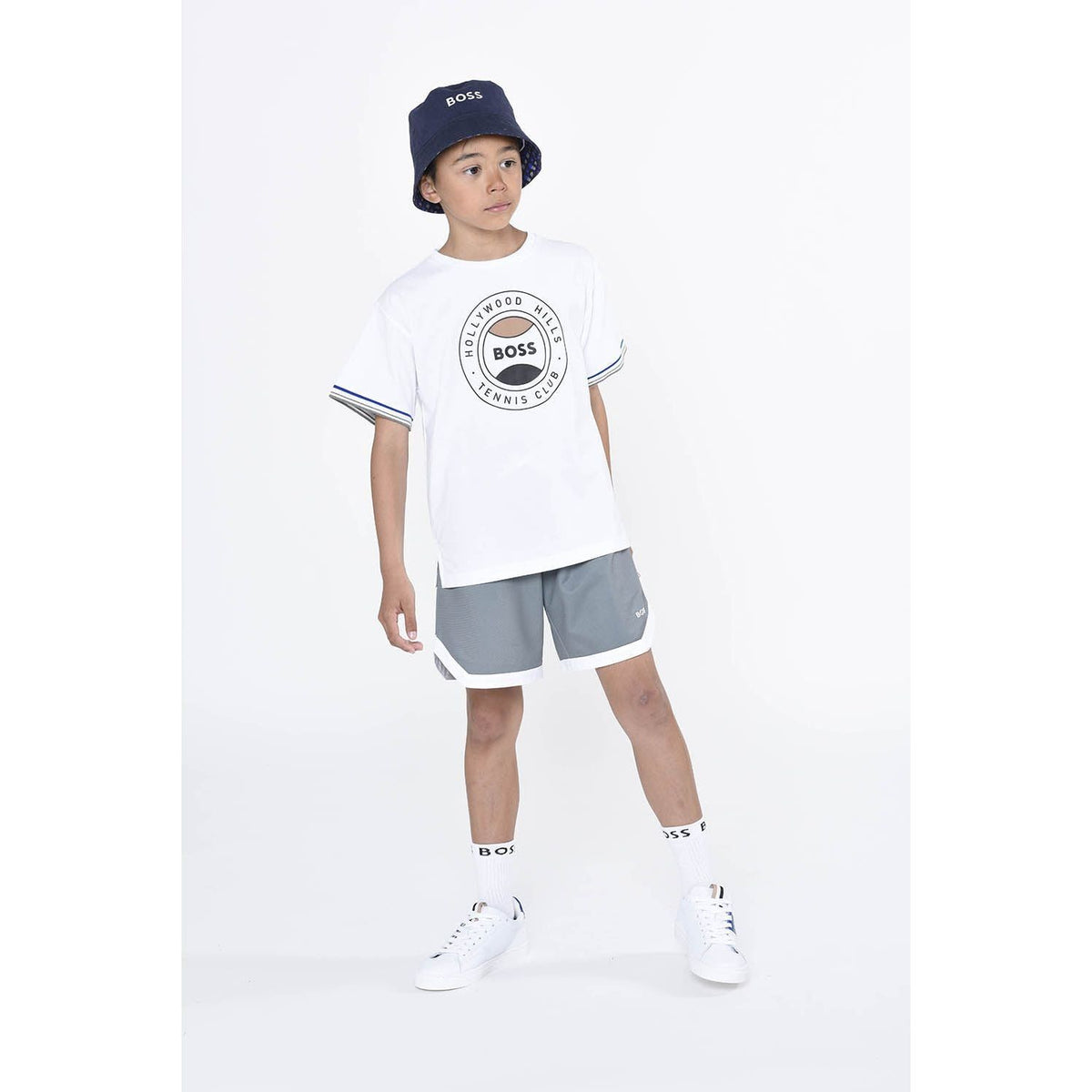T-Shirt+Shorts Set - White Green