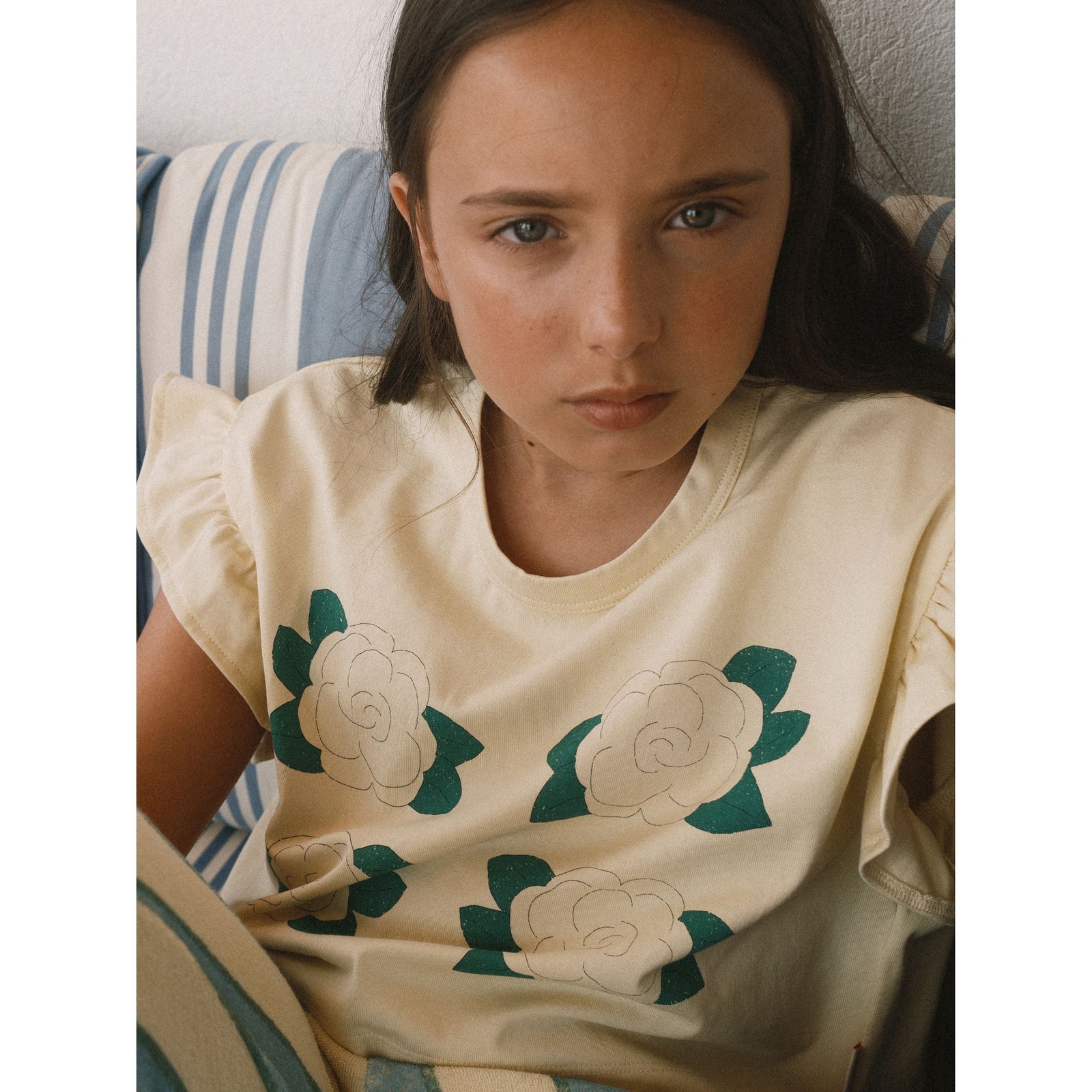 Yellow Flowers Graphic Crop Tee