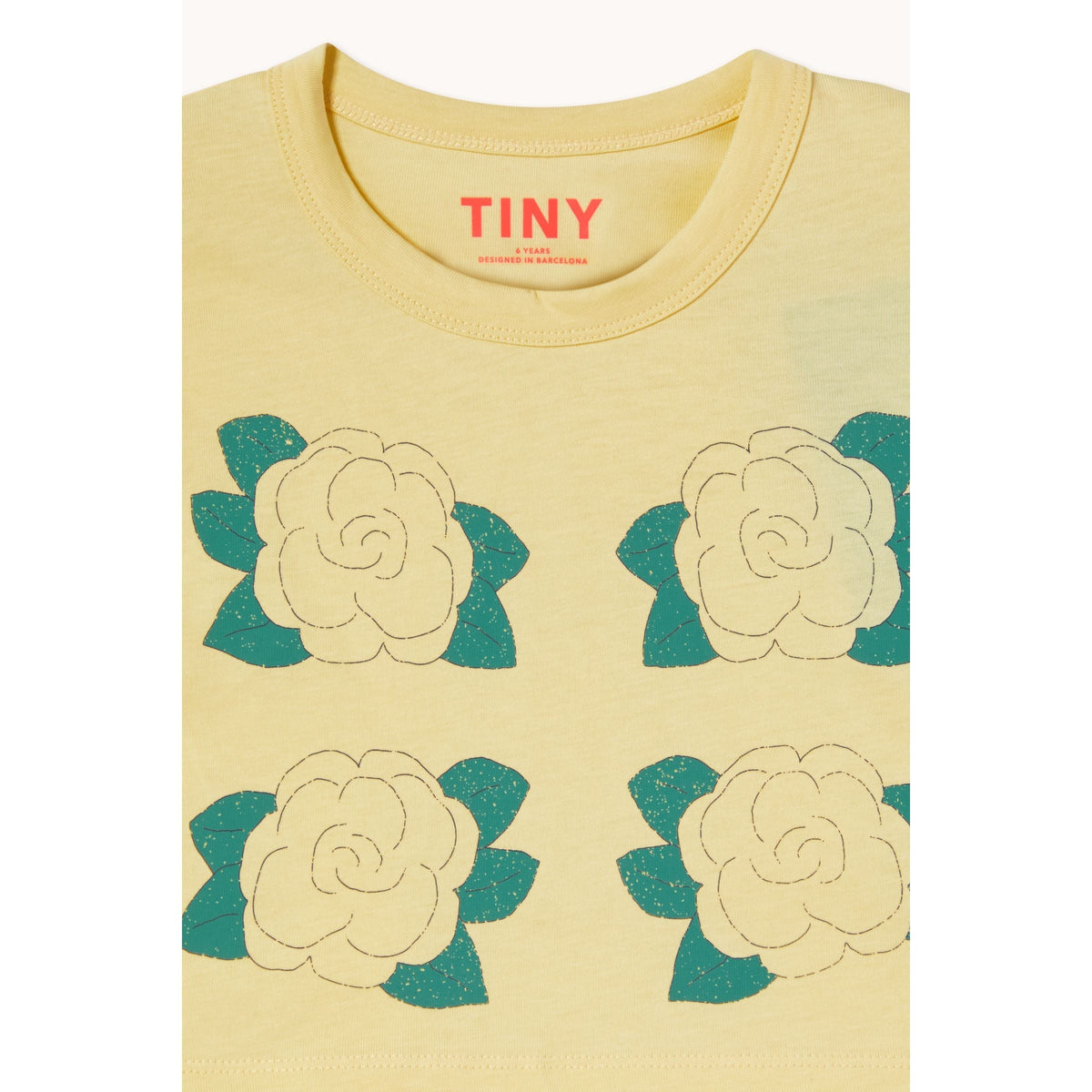 Yellow Flowers Graphic Crop Tee