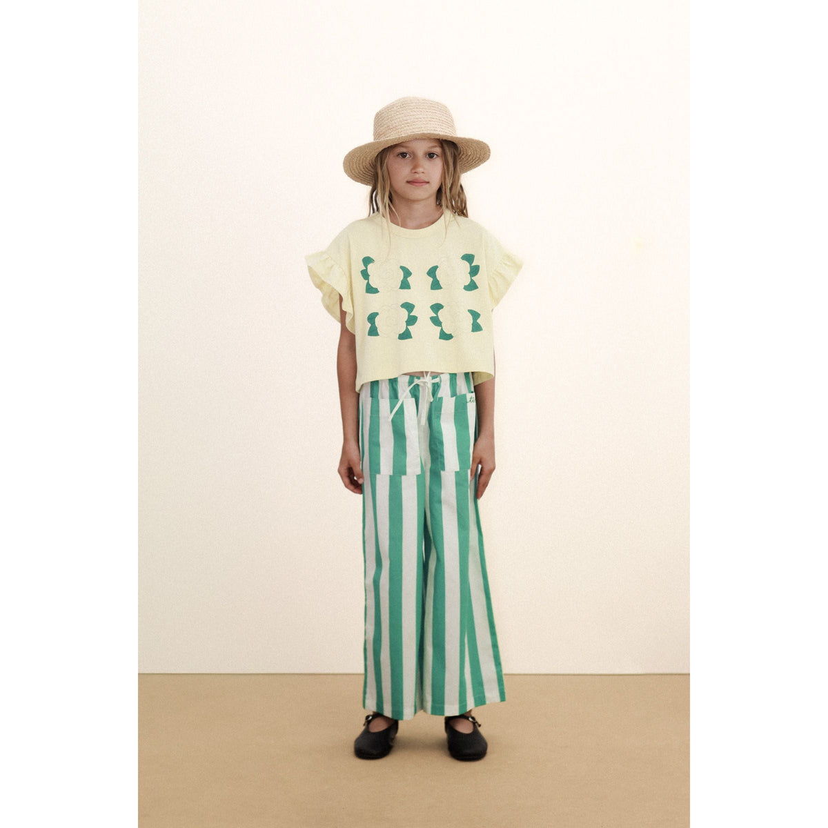 Yellow Flowers Graphic Crop Tee