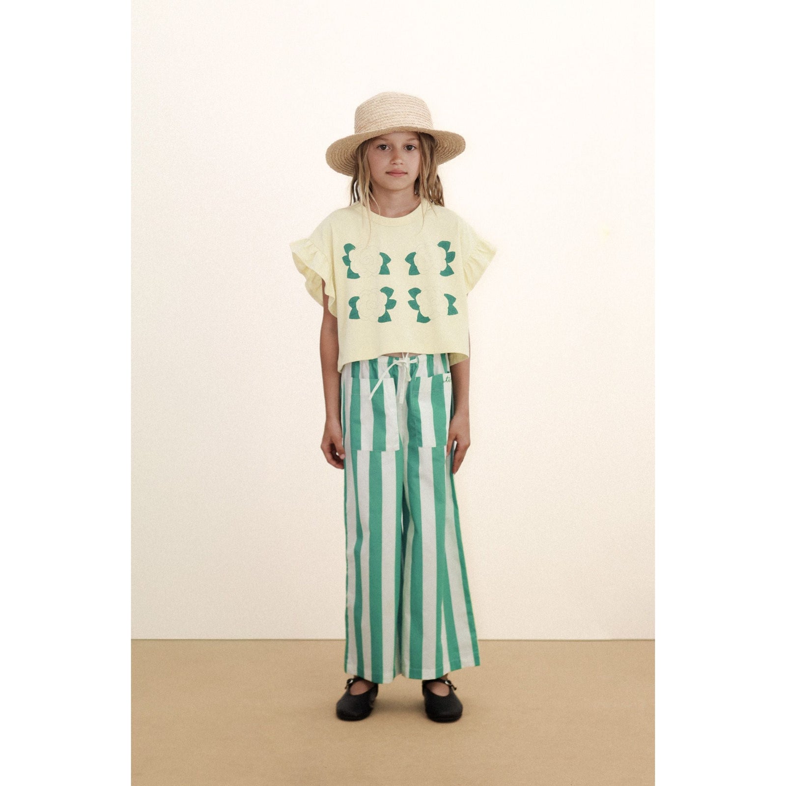 Yellow Flowers Graphic Crop Tee