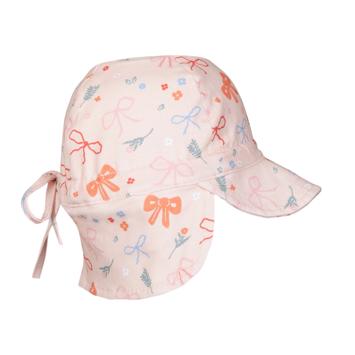 Little Bows Soft Jersey Flap Cap