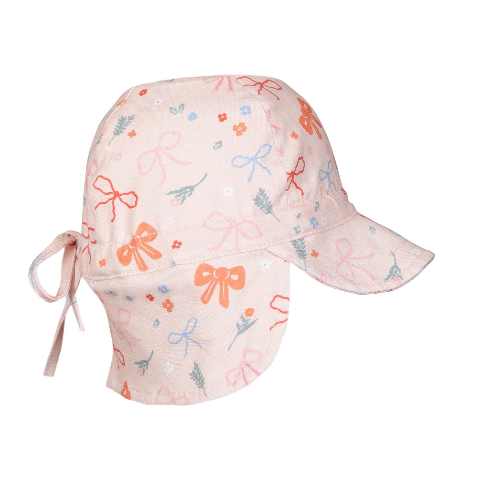 Little Bows Soft Jersey Flap Cap