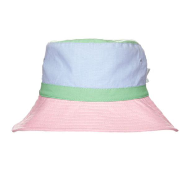 Pink Colour Block Wide Brim Bucket Hat