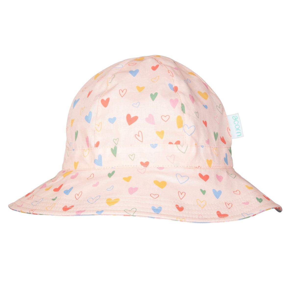 Floating Hearts Reversible Wide Brim Sunhat
