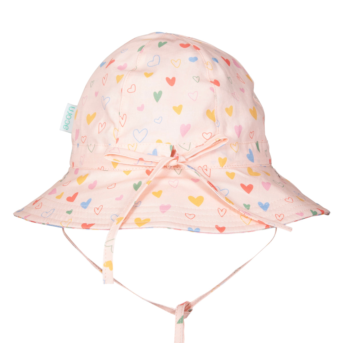 Floating Hearts Reversible Wide Brim Sunhat
