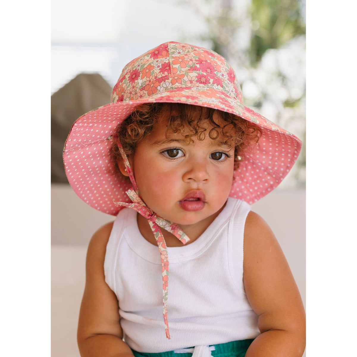 Desert Flowers Wide Brim Reversible Sunhat