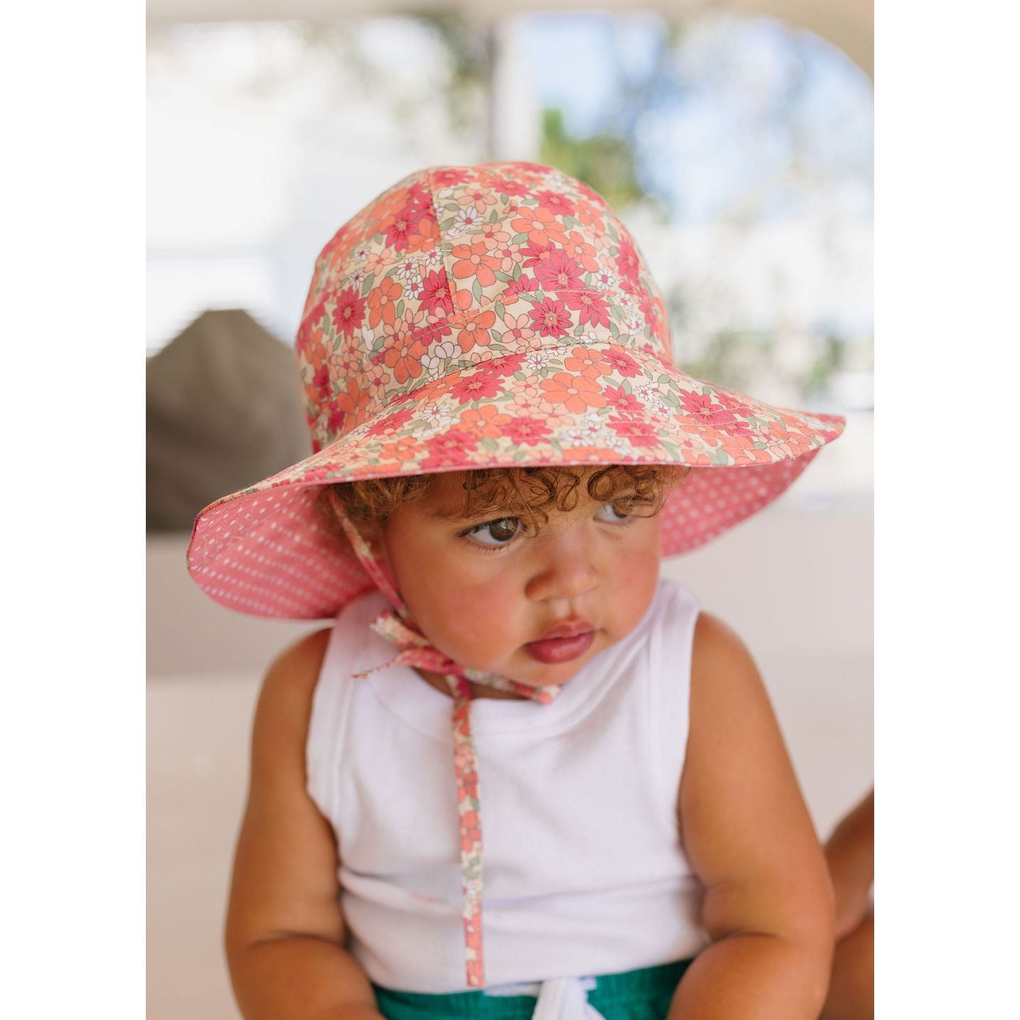 Desert Flowers Wide Brim Reversible Sunhat