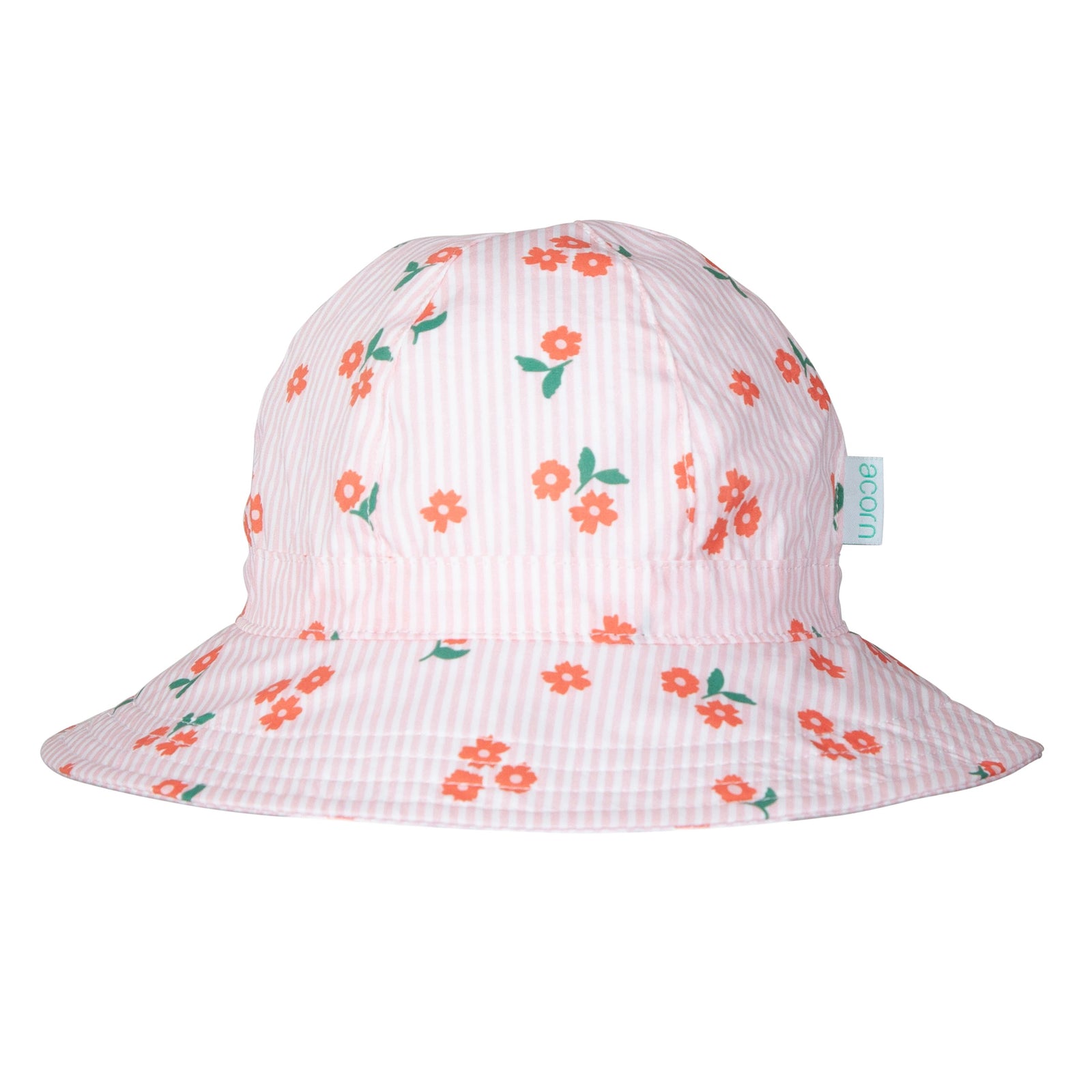 Striped Posy Wide Brim Sunhat