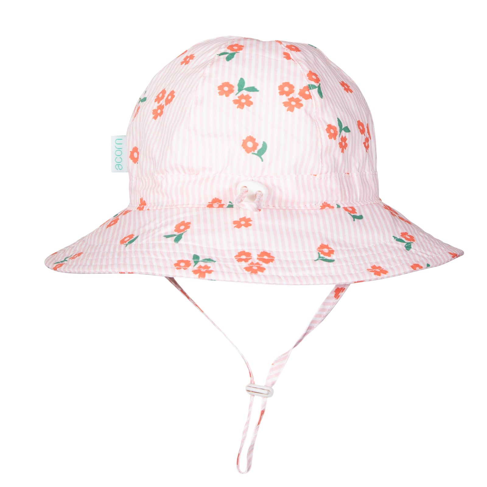 Striped Posy Wide Brim Sunhat