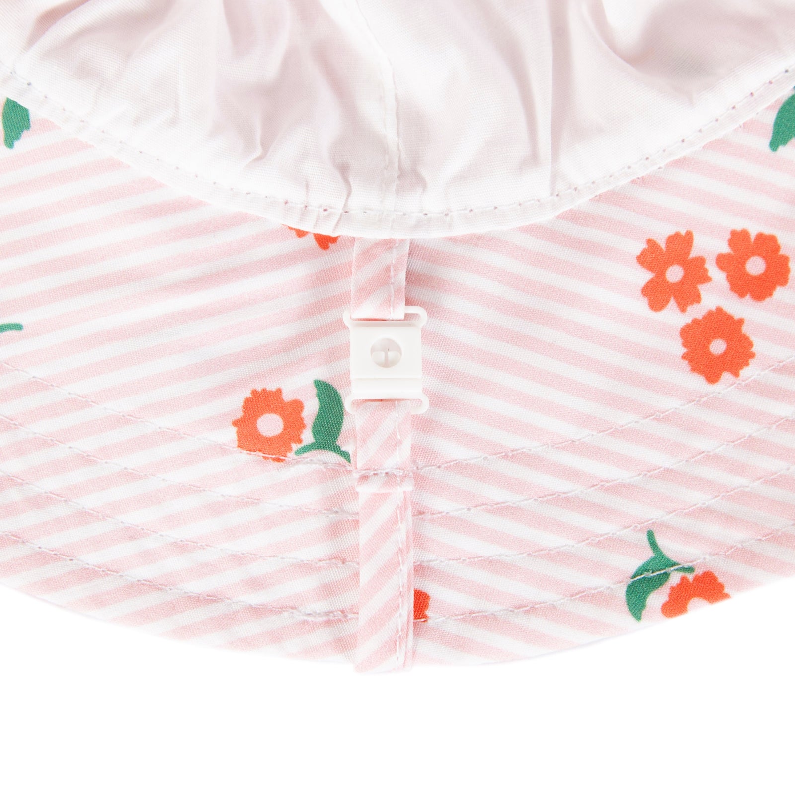 Striped Posy Wide Brim Sunhat
