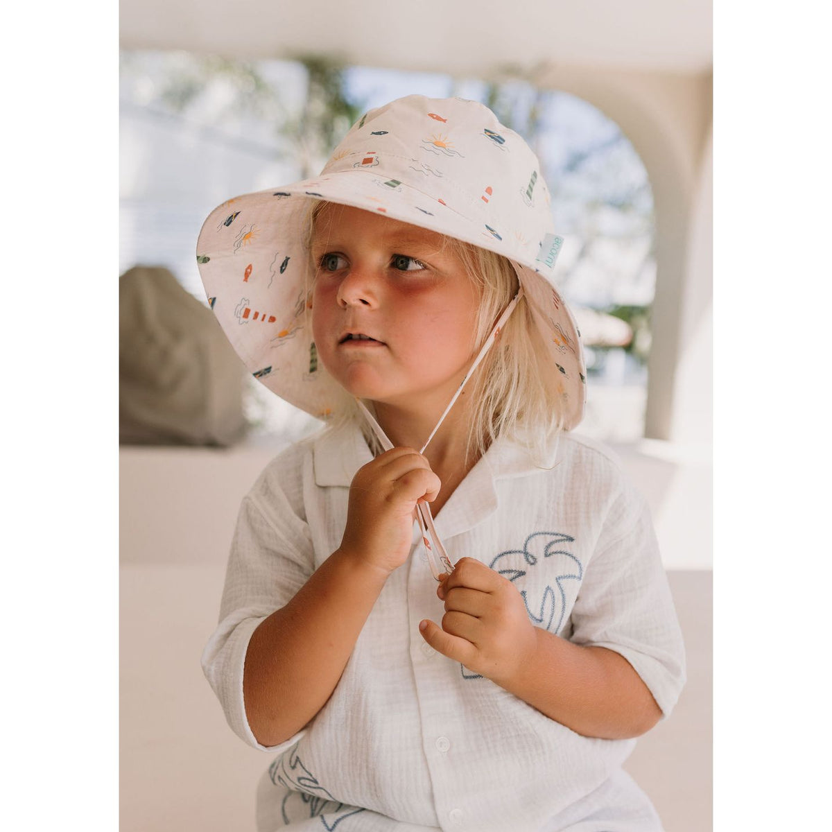 Lighthouse Wide Brim Bucket Hat