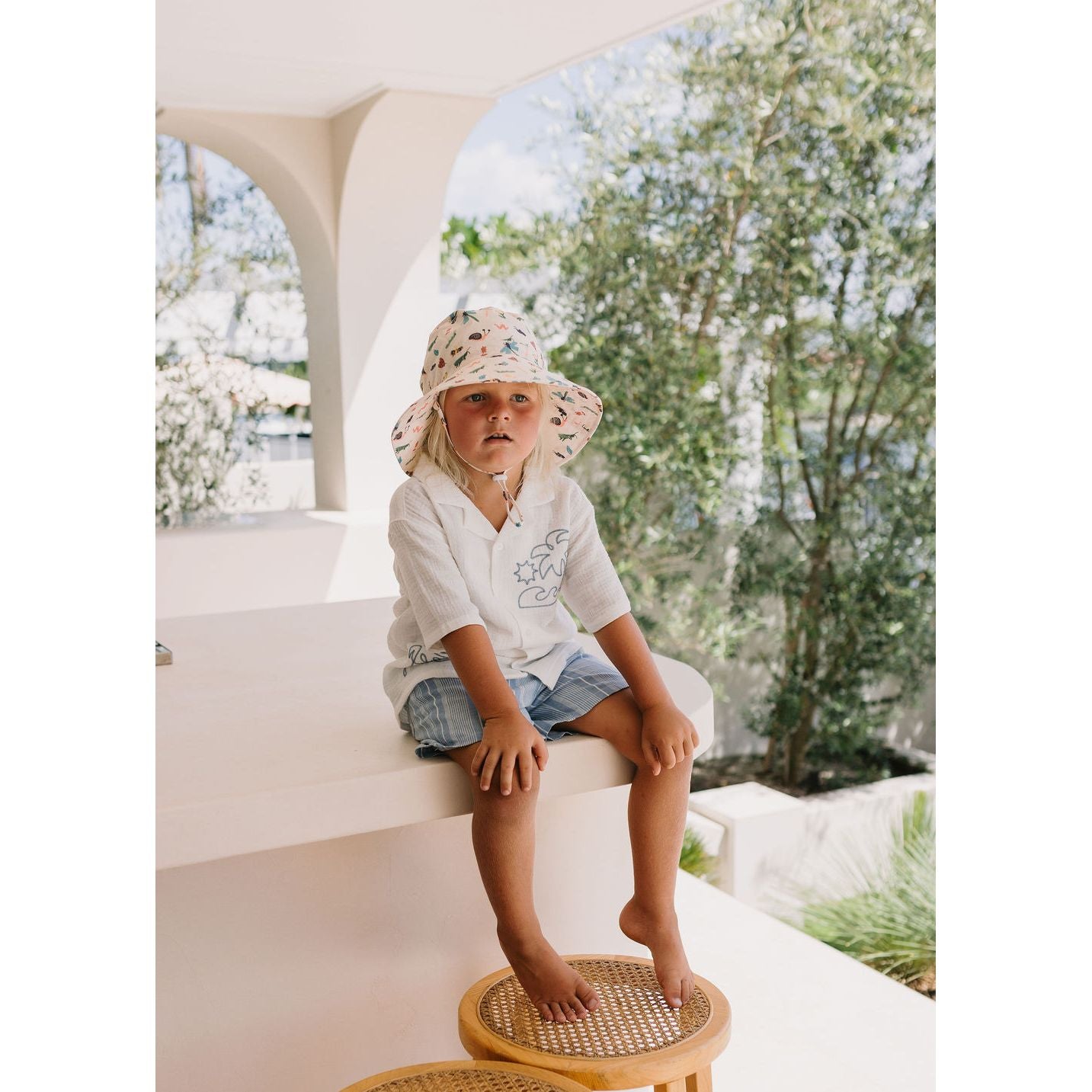 Lighthouse Wide Brim Bucket Hat