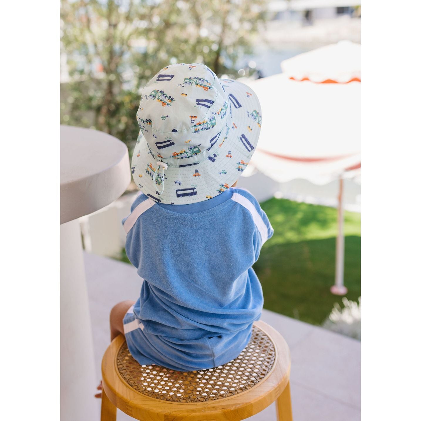 Beep Beep Wide Brim Bucket Hat