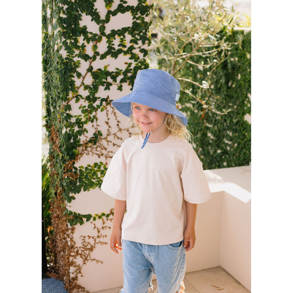 Blue Horizon Wide Brim Bucket Hat
