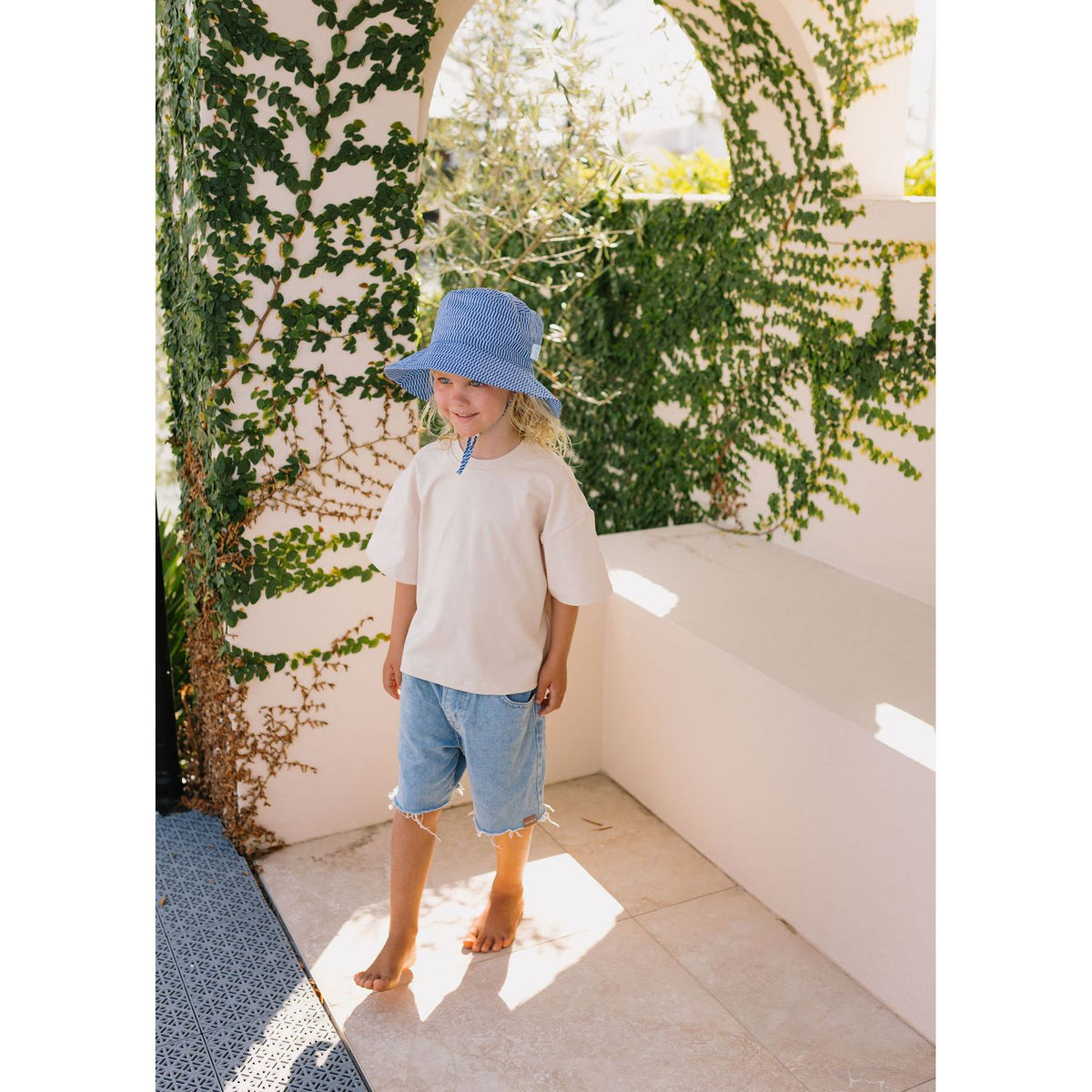 Blue Horizon Wide Brim Bucket Hat