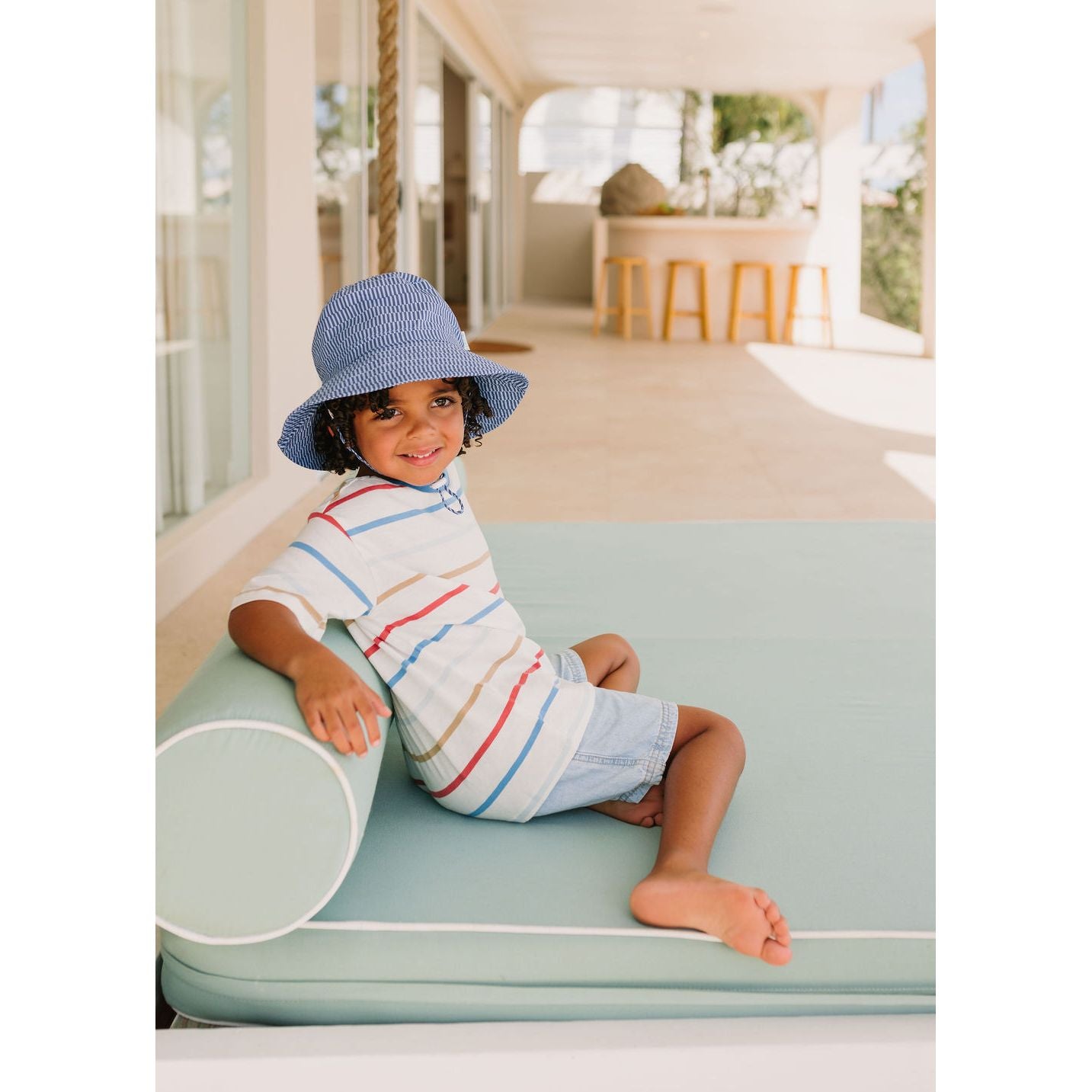 Blue Horizon Wide Brim Bucket Hat