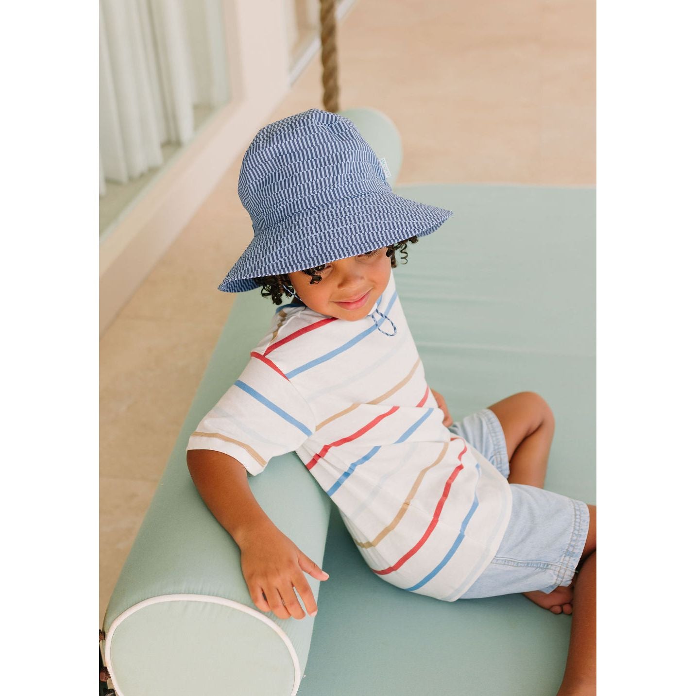 Blue Horizon Wide Brim Bucket Hat