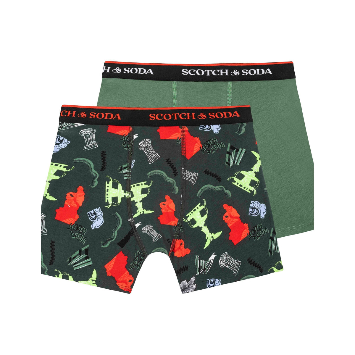 Boys 2Pk Boxer Brief - Green