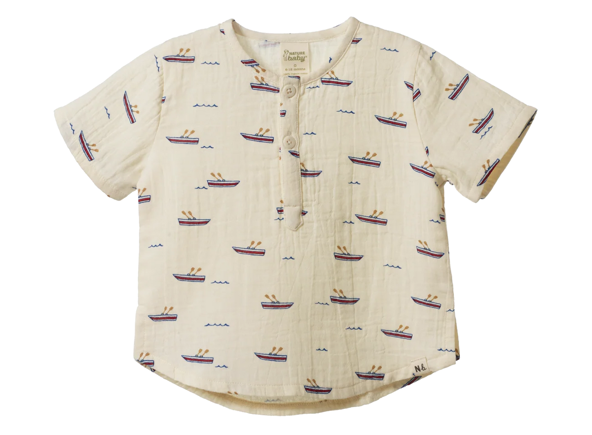 SS Caravan Shirt Muslin - Row Boats Print