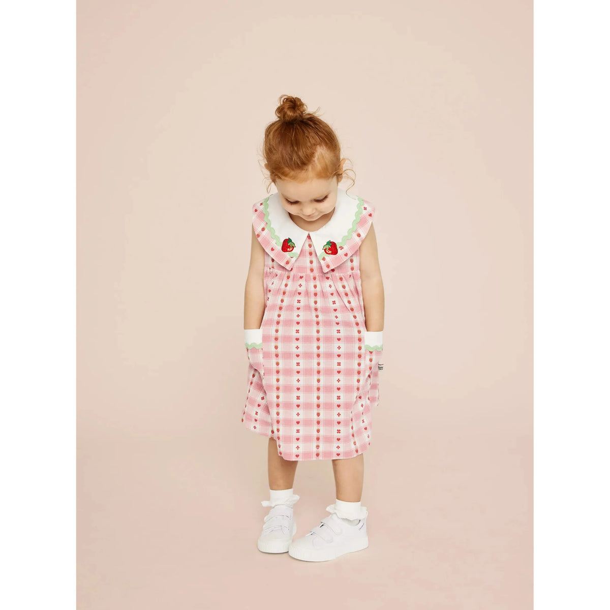 Lucy Collared Very Berry Gingham Dress