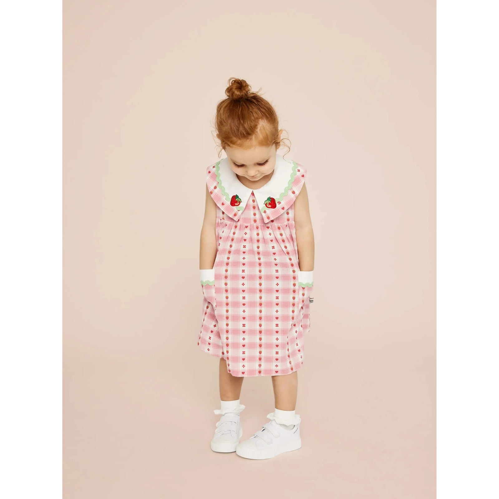 Lucy Collared Very Berry Gingham Dress