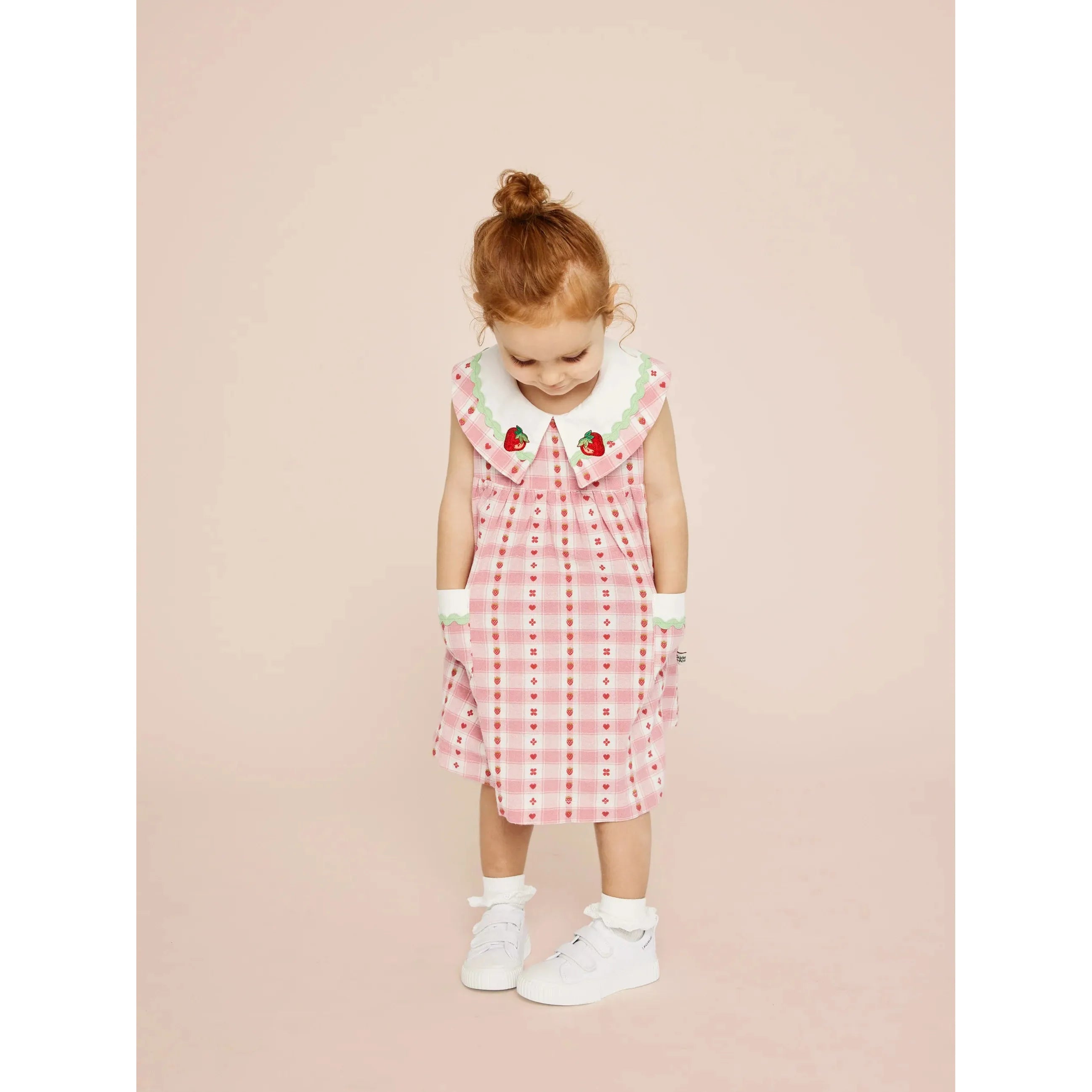 Lucy Collared Very Berry Gingham Dress - Buckets and Spades