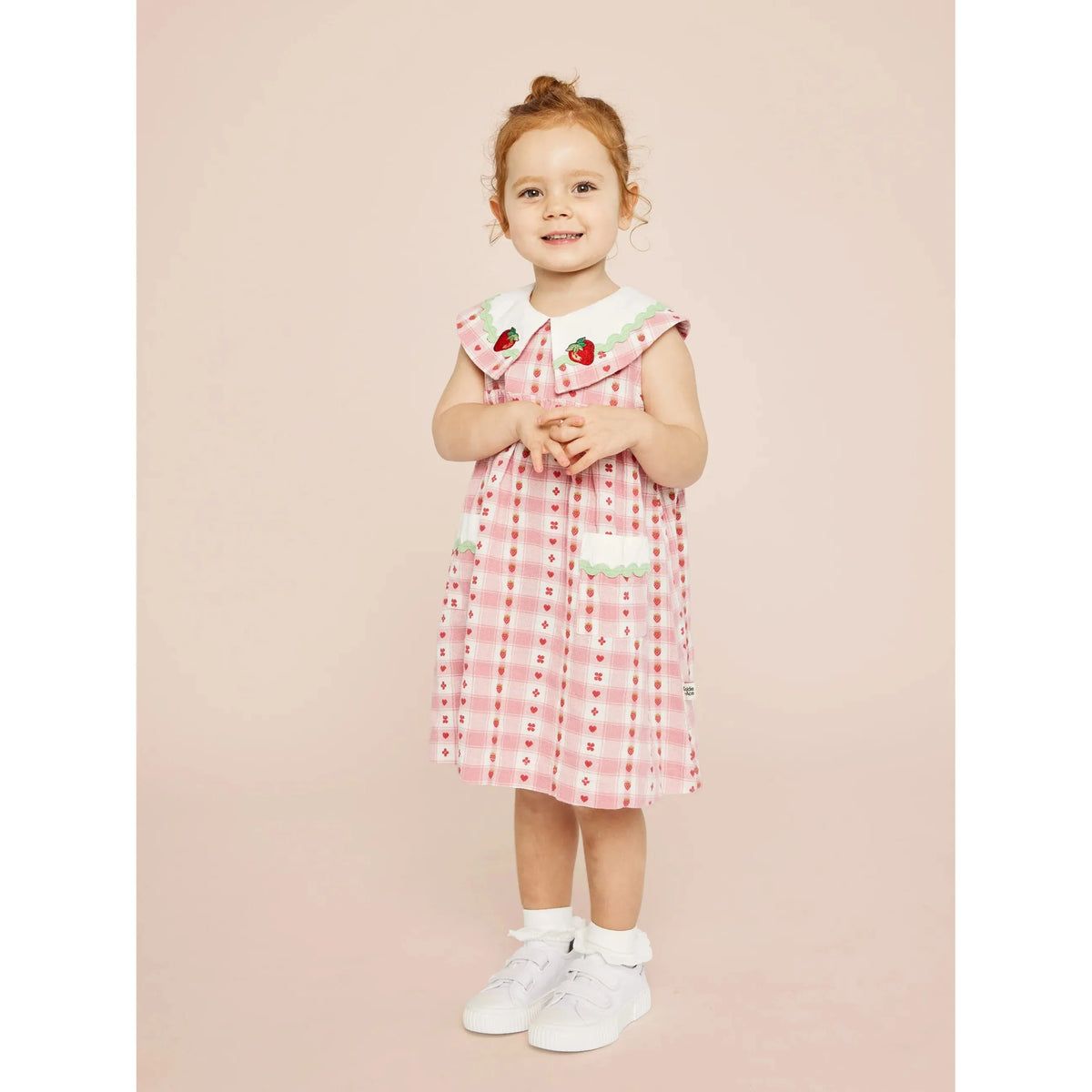 Lucy Collared Very Berry Gingham Dress