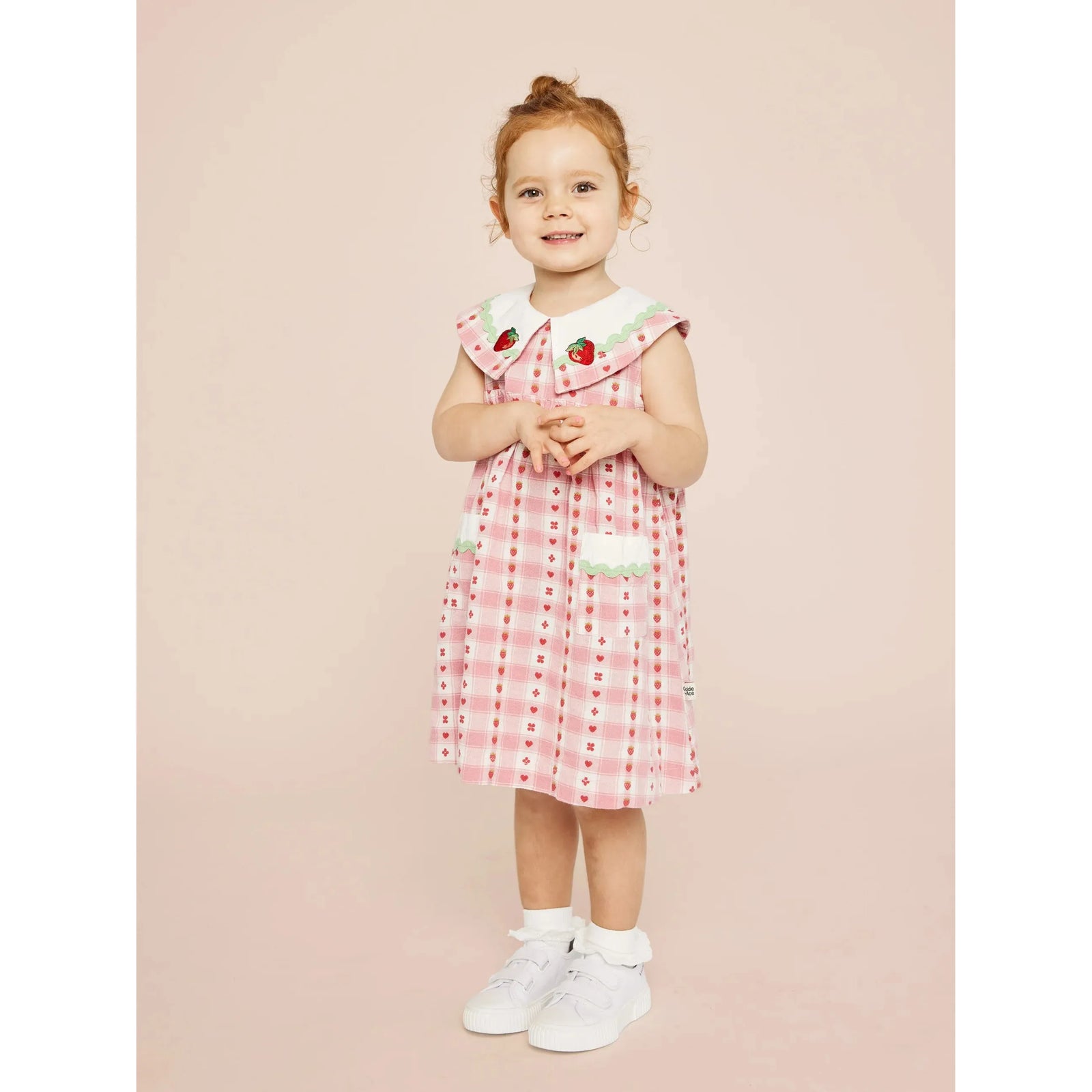 Lucy Collared Very Berry Gingham Dress