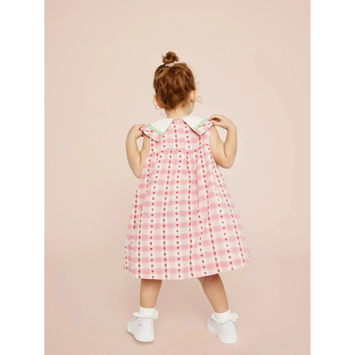 Lucy Collared Very Berry Gingham Dress