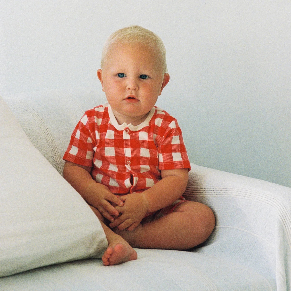 Summer Sleepy Suit - Red Crispin Check