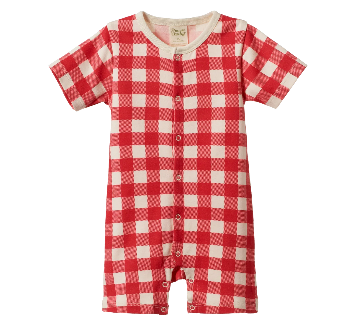 Summer Sleepy Suit - Red Crispin Check