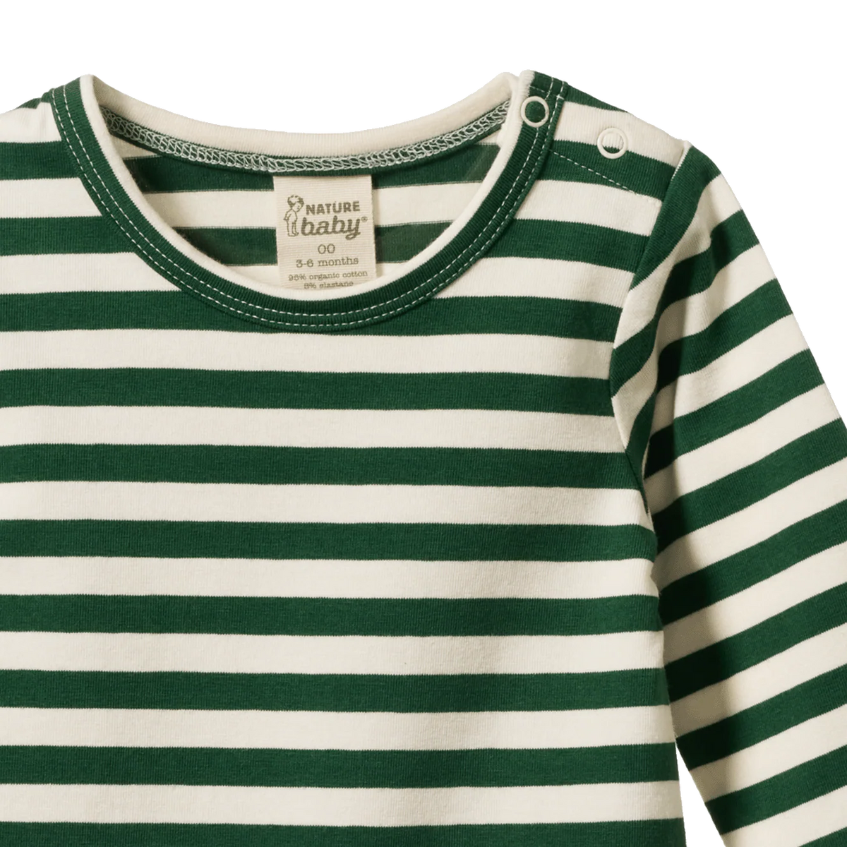Stretch Jersey L/S Bodysuit - Eden Sea Stripe