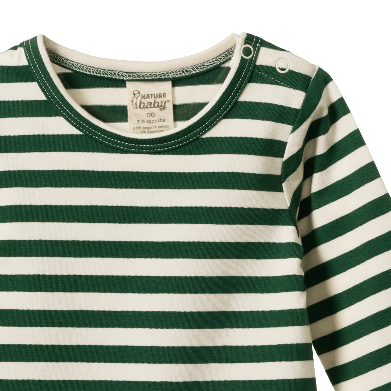 Stretch Jersey L/S Bodysuit - Eden Sea Stripe