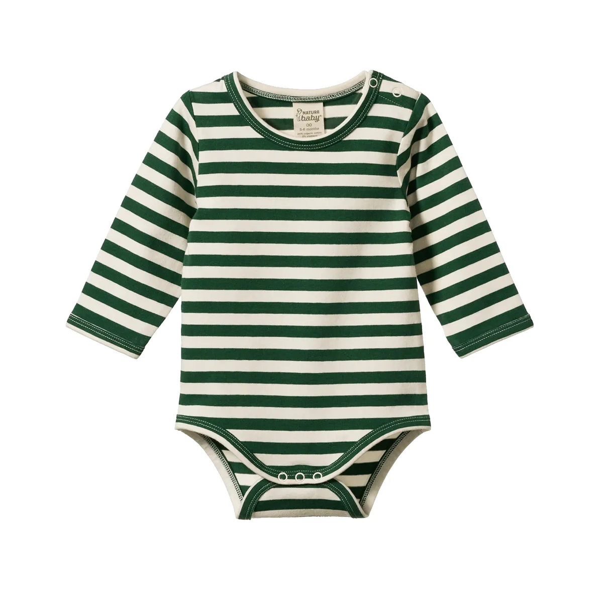 Stretch Jersey L/S Bodysuit - Eden Sea Stripe
