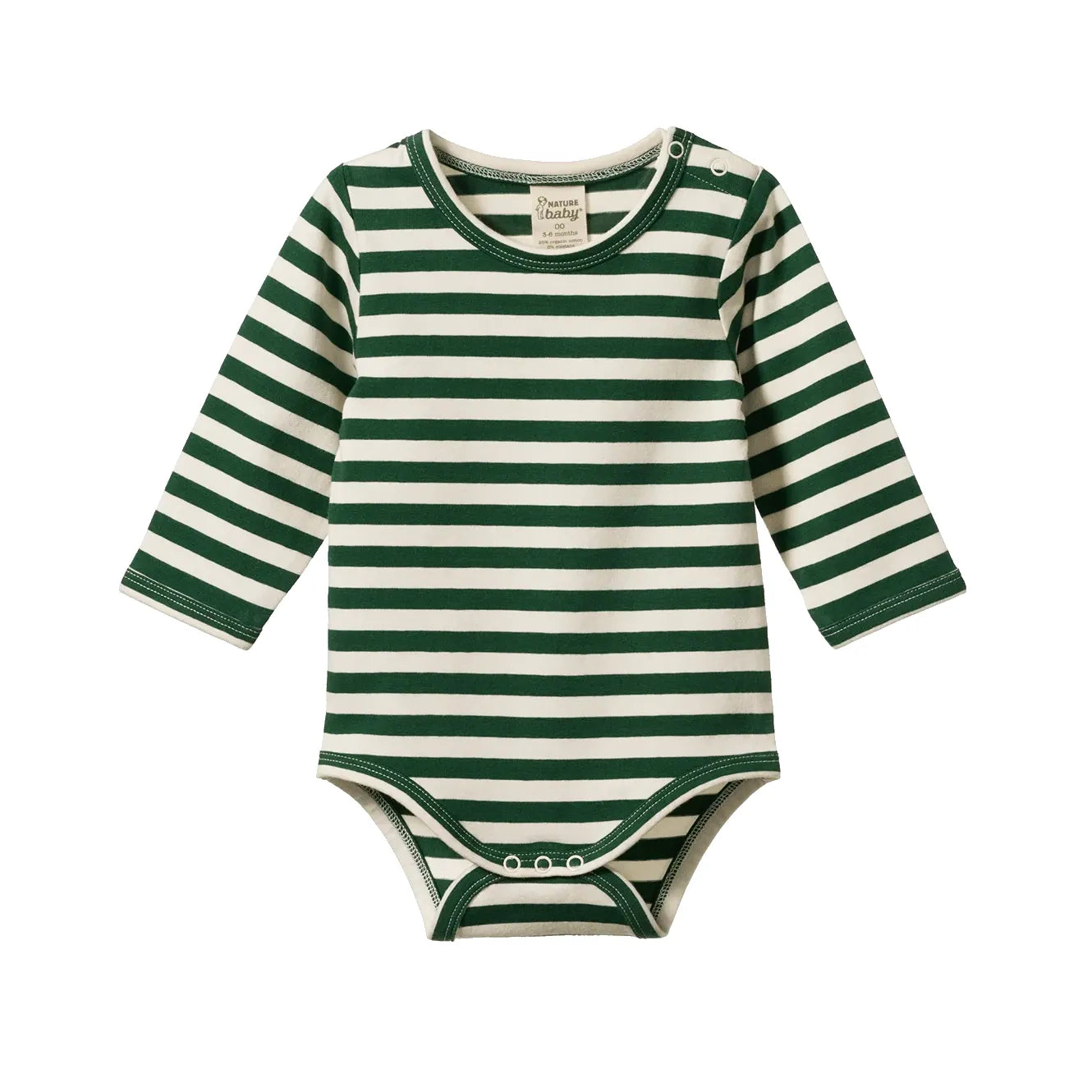 Stretch Jersey L/S Bodysuit - Eden Sea Stripe