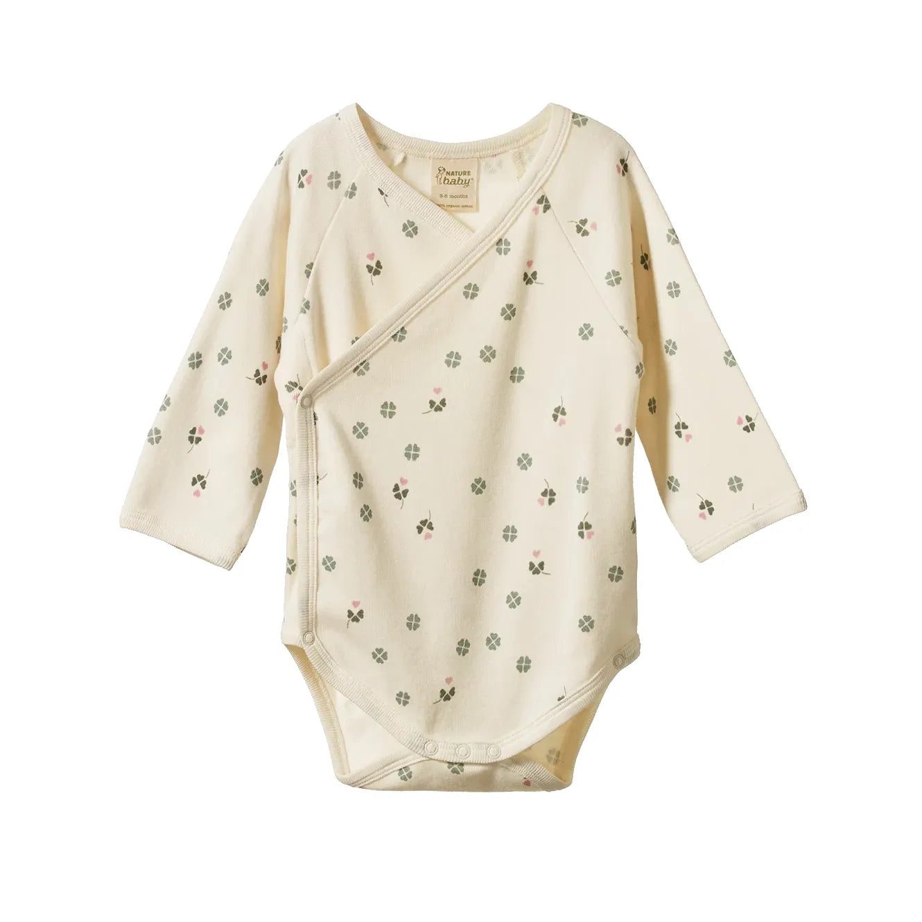 Long Sleeve Kimono Bodysuit - Lucky Print