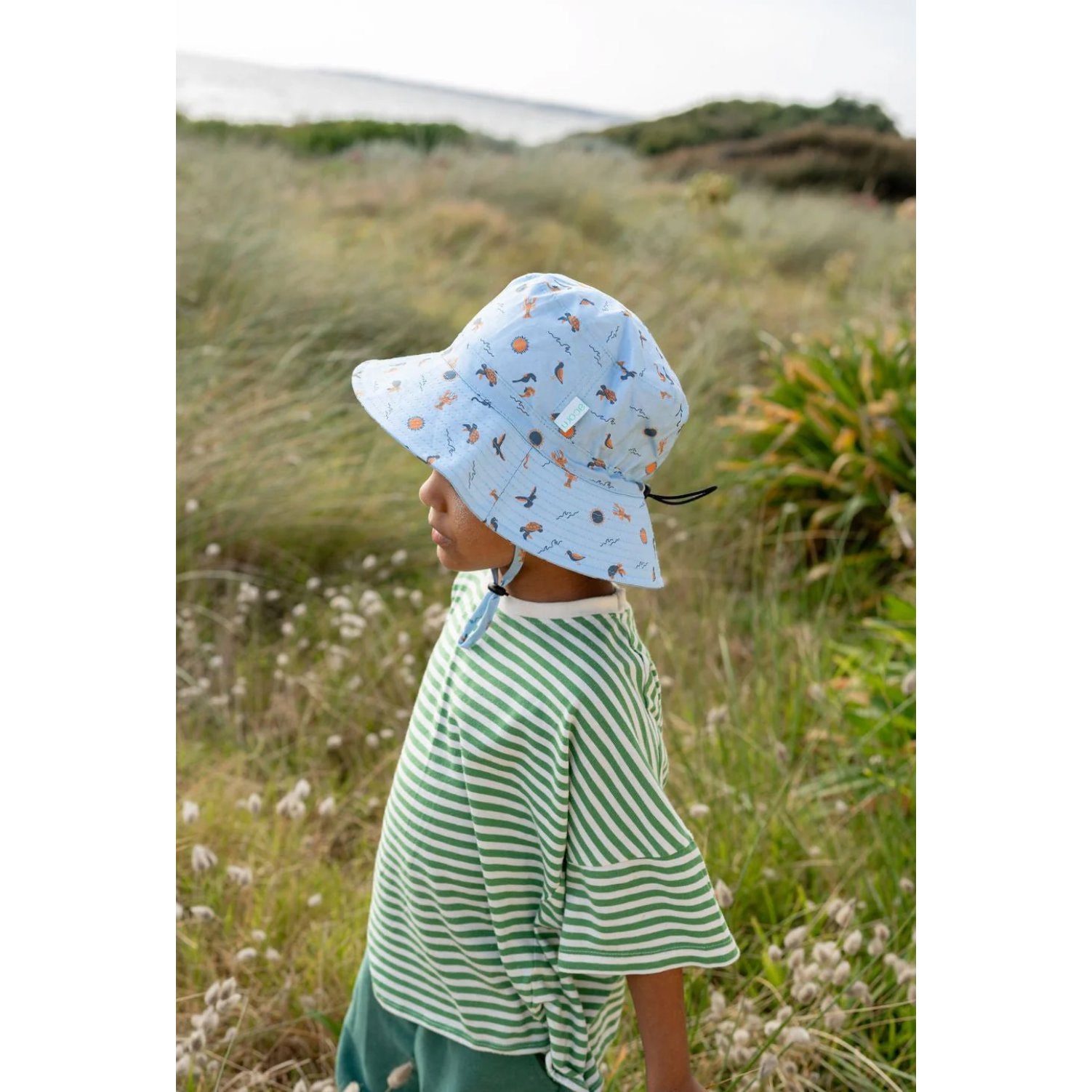 Sea Life Wide Brim Bucket Hat