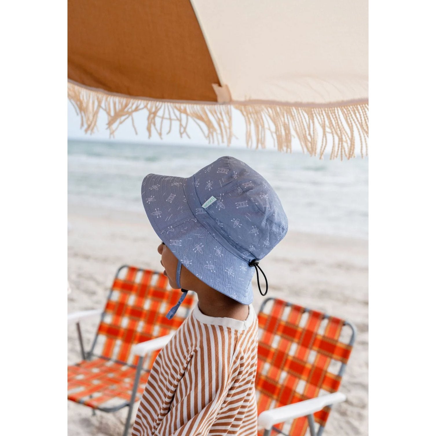 Row Boats Wide Brim Bucket Hat