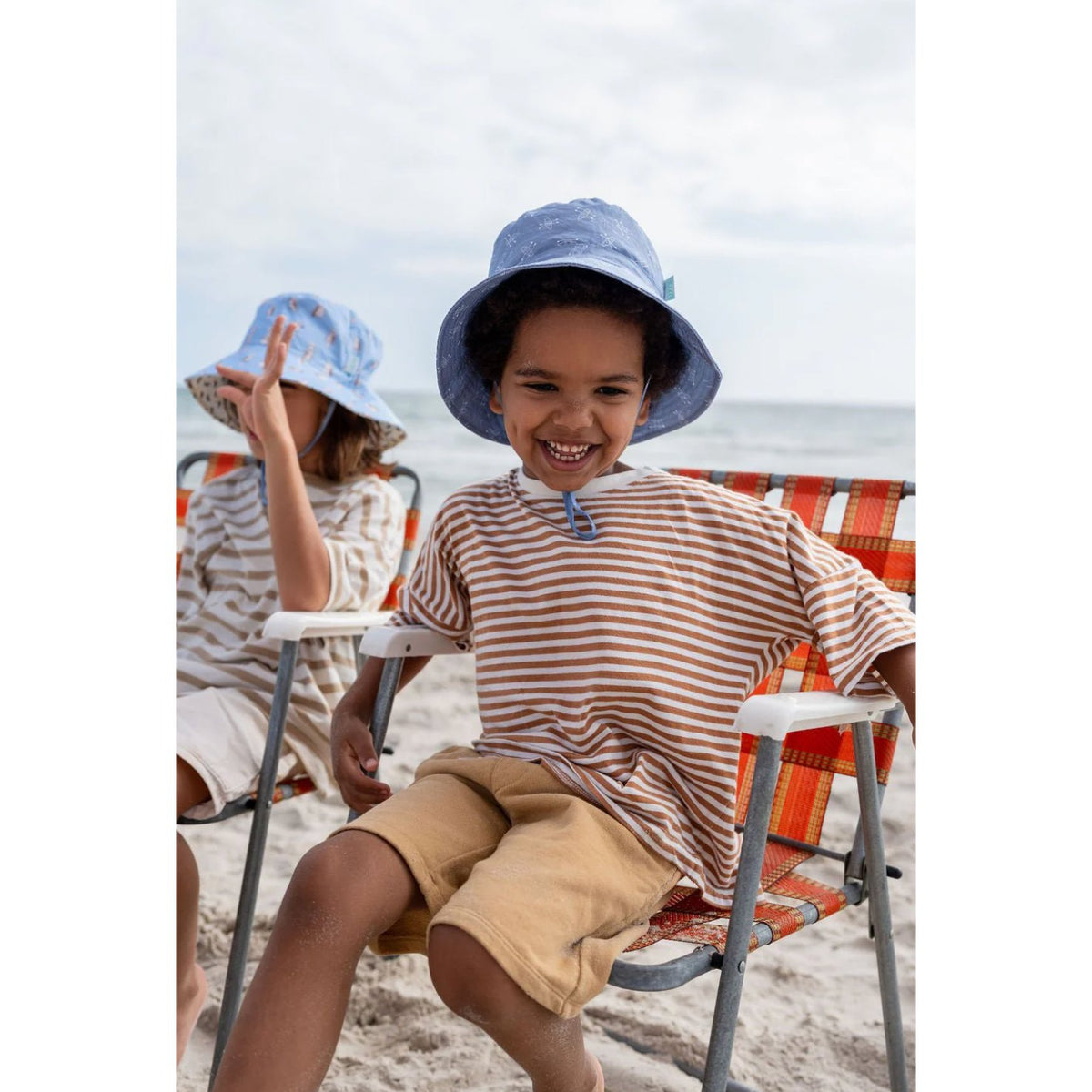 Row Boats Wide Brim Bucket Hat