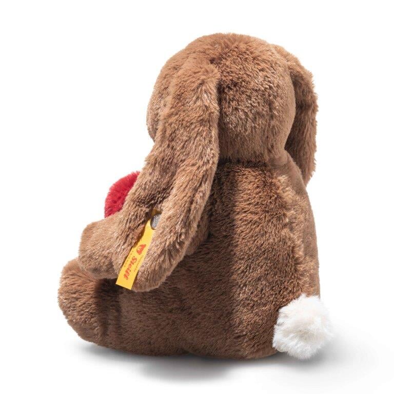Steiff Soft Cuddly Hoppie Rabbit Love Brown