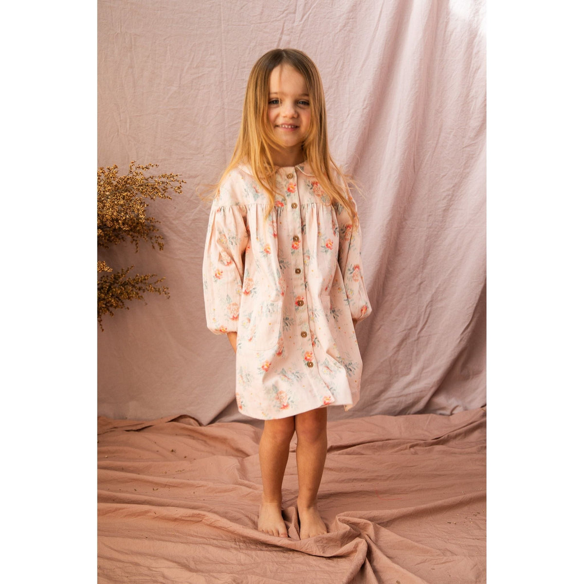 Stevie Dress-VoVo Pink Country Garden