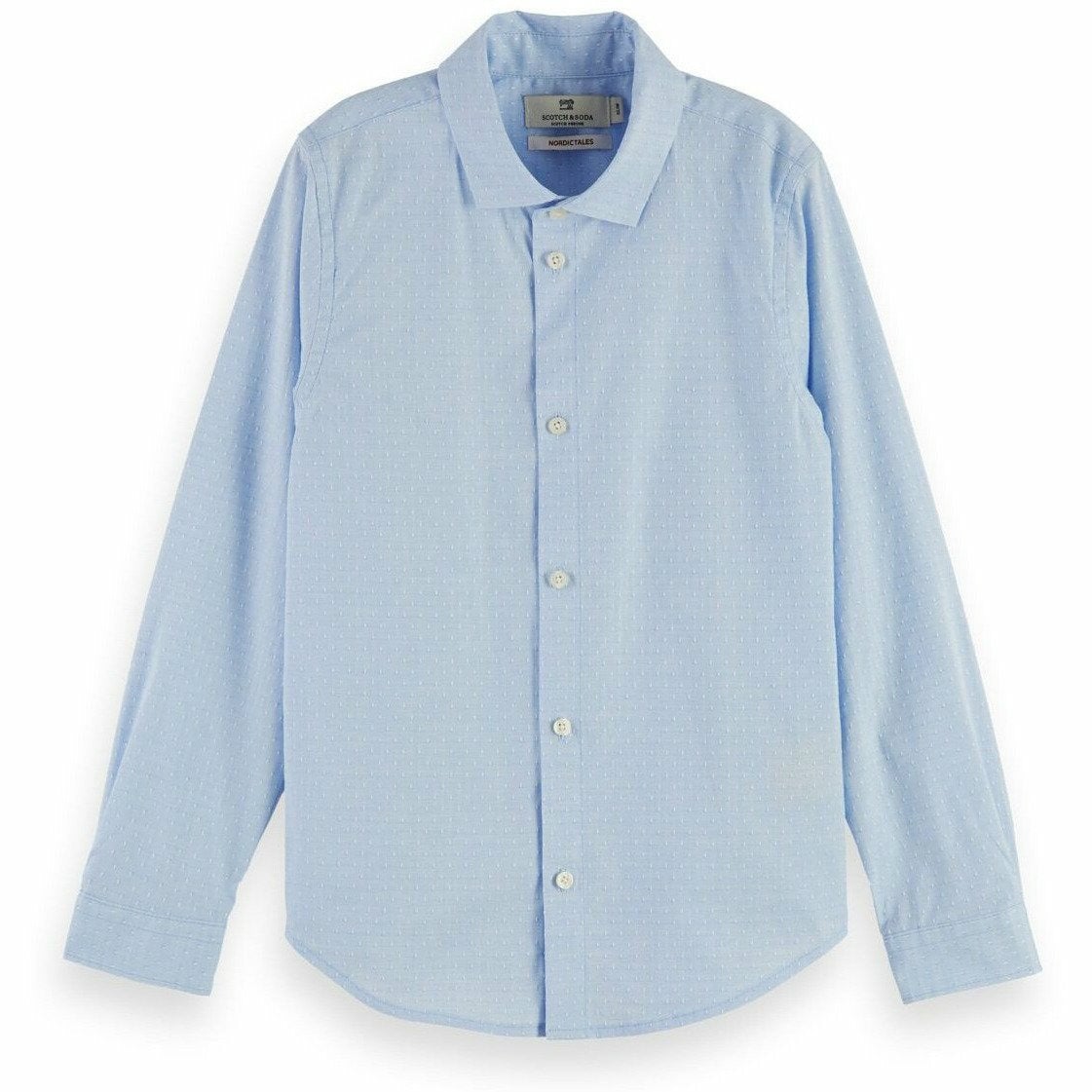 Stretch Cotton Shirt - Blue