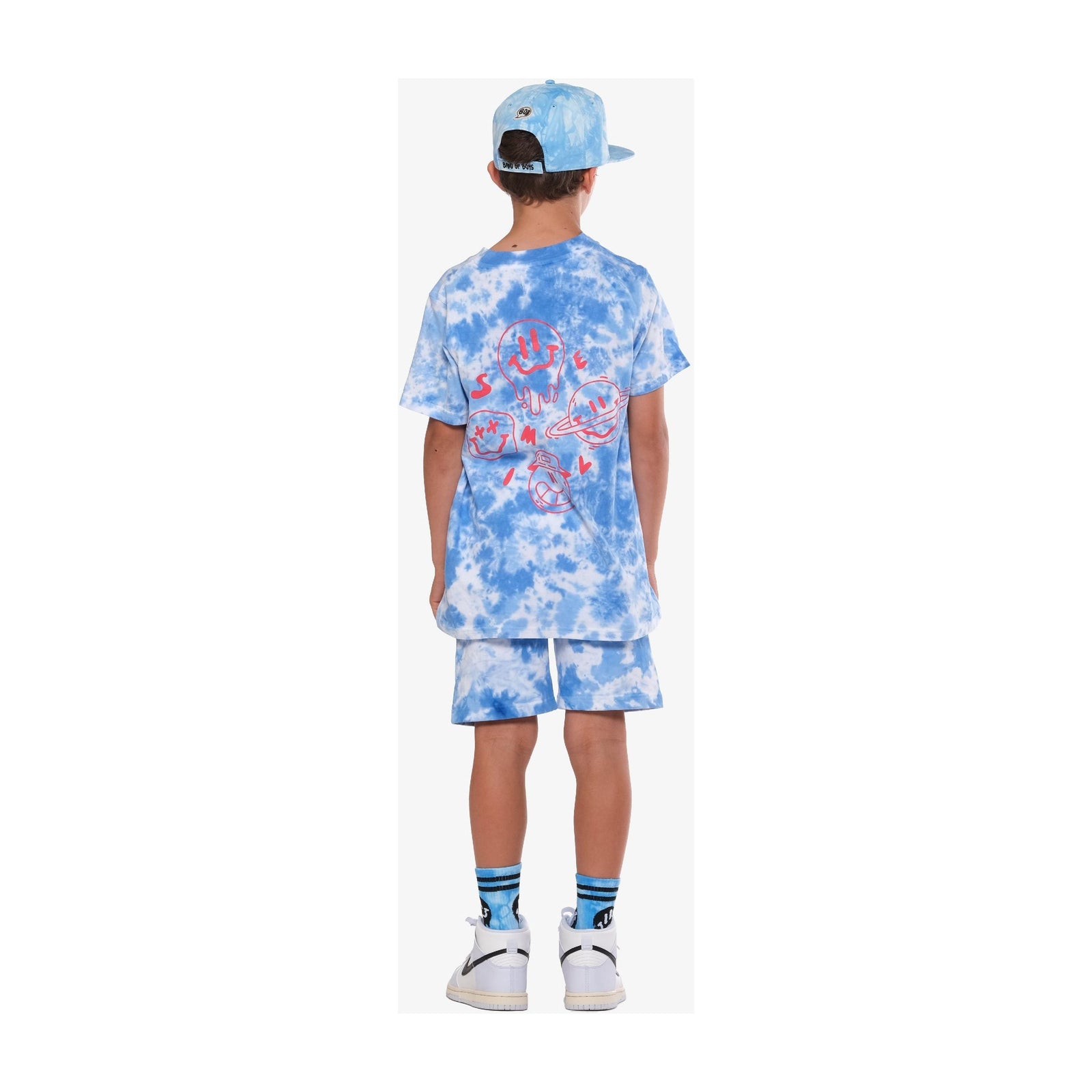 Drippin in Smiles Blue Tie-Dye Shorts