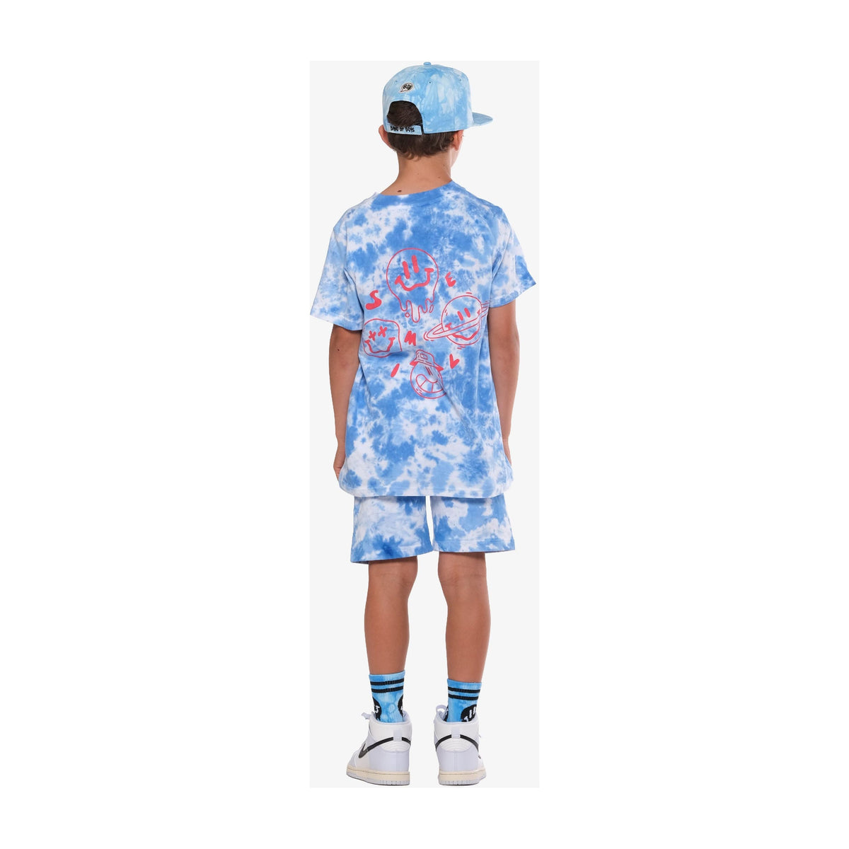 Drippin in Smiles Blue Tie-Dye Tee